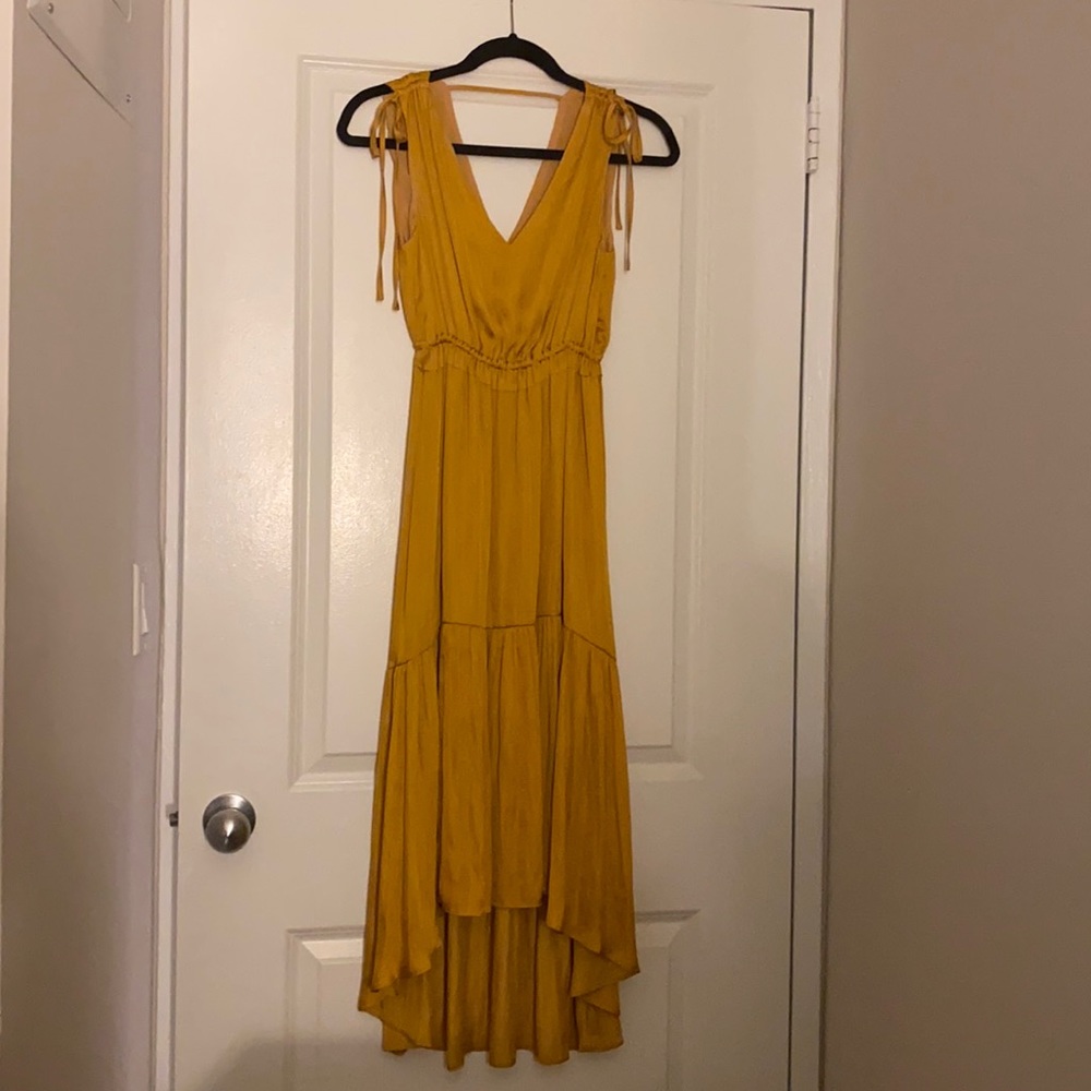 Banana Republic Gold High Low Dress